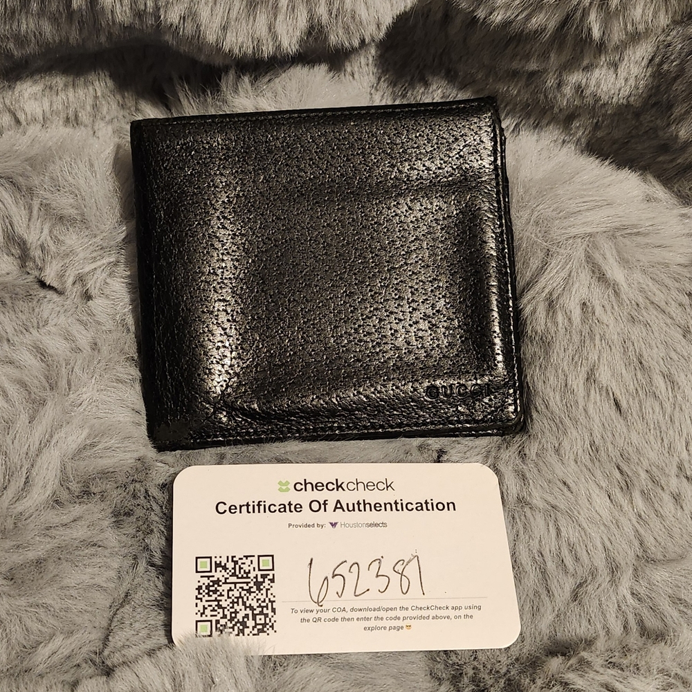 Authentic Black GUCCI Leather Mens Wallet